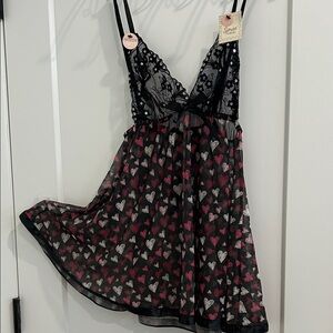 NWT Spree Intimates 2-Piece Lingerie Baby Doll Chemise & Panty Set |Size Medium